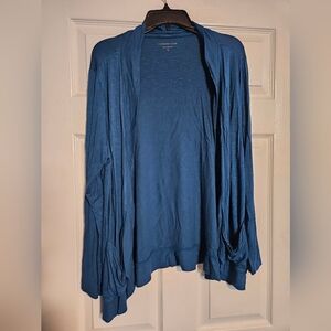 Coldwater Creek Teal Long Sleeve Cardigan With Pockets
